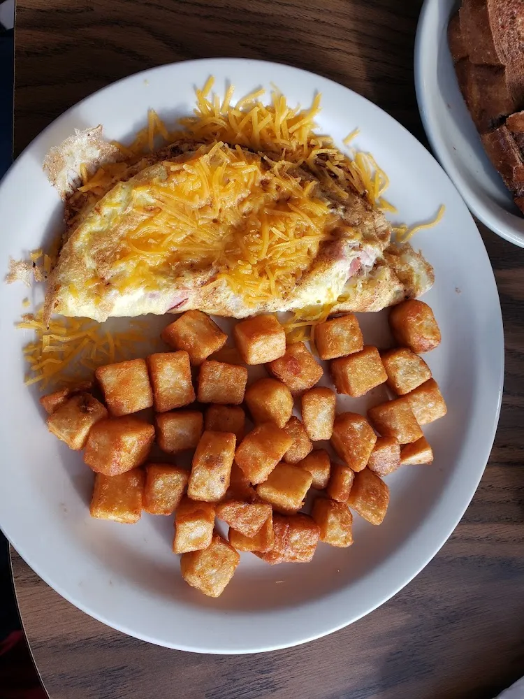 Eggs Hash Browns and Toast